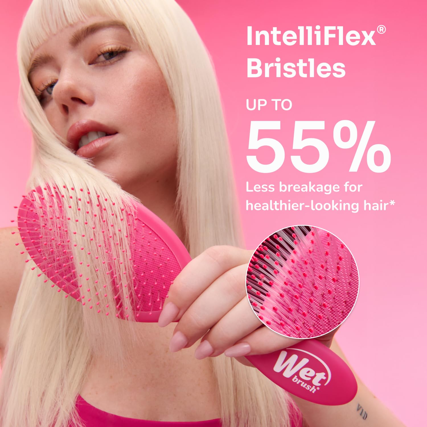 Wet Brush Original Detangler Hair Brush, Amazon Exclusive Purple - Ultra-Soft IntelliFlex Bristles - Detangling Hairbrush Glides Through Tangles For Wet, Dry & Damaged Hair - Women, & Men