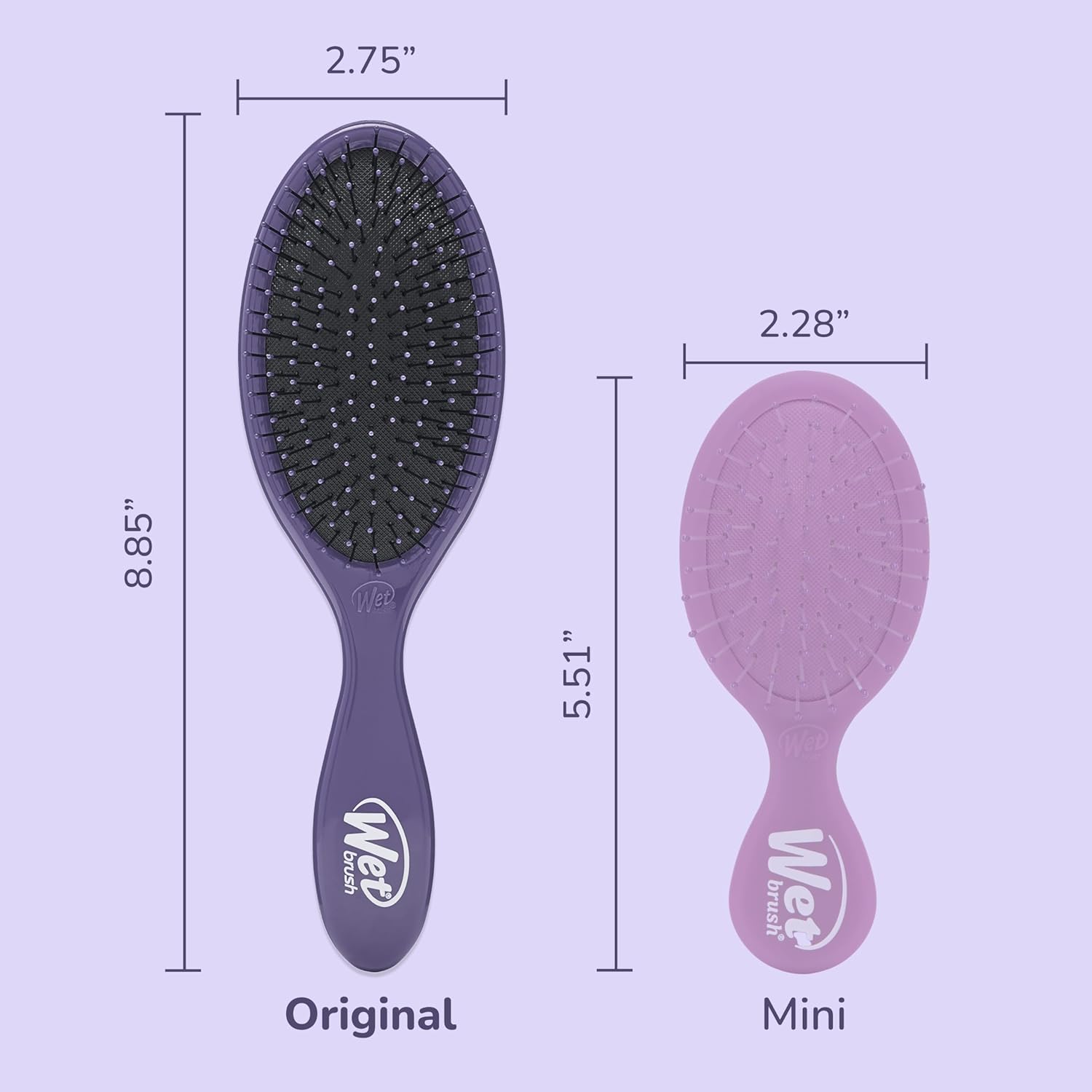Wet Brush Original Detangler Hair Brush, Amazon Exclusive Purple - Ultra-Soft IntelliFlex Bristles - Detangling Hairbrush Glides Through Tangles For Wet, Dry & Damaged Hair - Women, & Men
